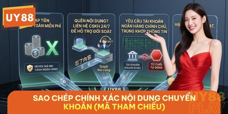 Sao chép chính xác nội dung chuyển khoản (mã tham chiếu)!